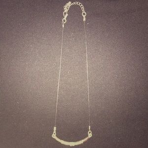 silver charm string necklace